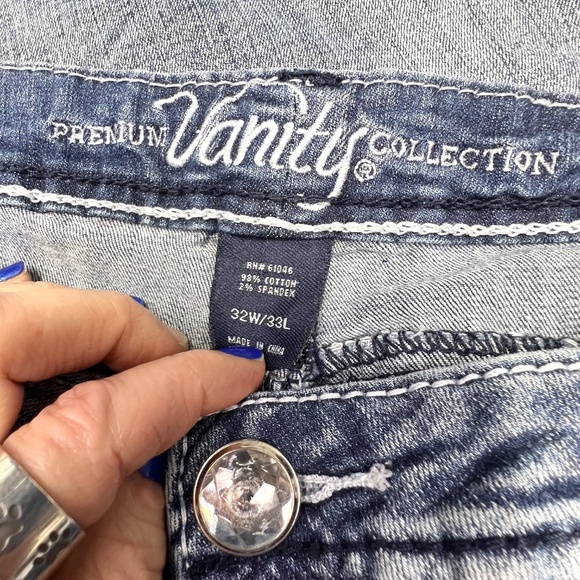 👖|•VANITY•| Raw Hem Boot Cut Jeans Size 32x28.5👖 - Picture 6 of 6